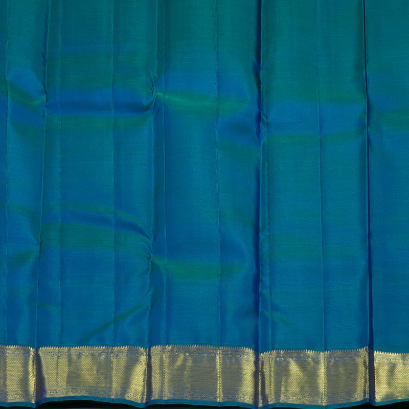 Hayagrivas Handloom Lime Green Kanjivaram Silk Saree with Mayilkazhuthu Border SSCBF23D3-7 - Image 7