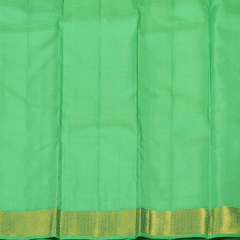 Hayagrivas Handloom Lime Yellow Kanjivaram Silk Saree with Parrot Green Border KBE2243B2-1 - Image 8