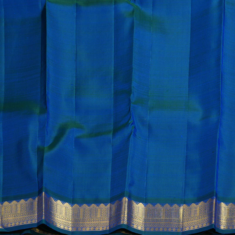 Hayagrivas Handloom Mambazham Orange Kanjivaram Silk Saree with Mayilkazhuthu Border KBF332E6-1 - Image 6