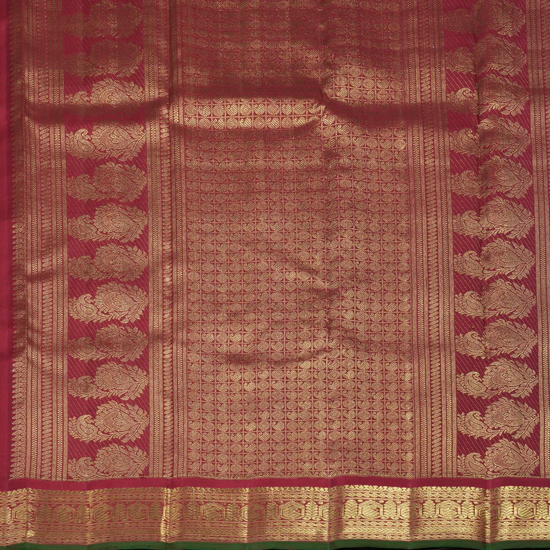 Hayagrivas Handloom Mambazham Yellow Kanjivaram Silk Saree with Maroon Border BE796-SBS KBEL796C1-1 - Image 6
