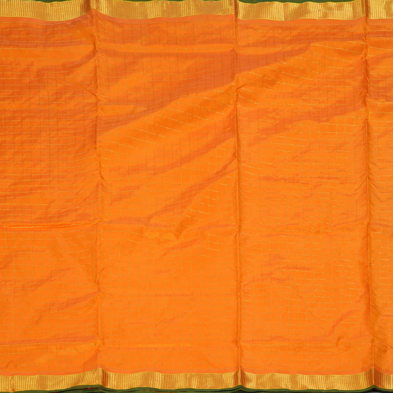 Hayagrivas Handloom Mango Yellow Ten Yards Silk Saree KBF197E6-2 - Image 5