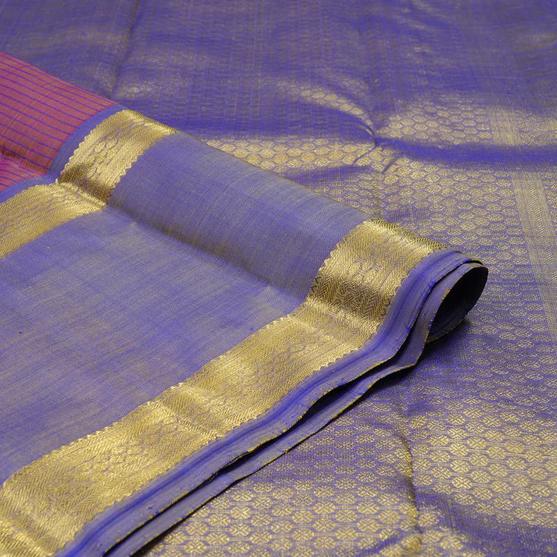 Hayagrivas Handloom Manthalir Kanjivaram Silk Saree with Purple Border BE655-SBS  KBEL655C1-1 - Image 4