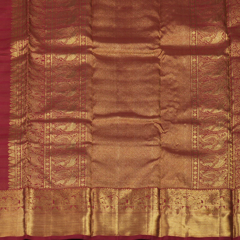 Hayagrivas Handloom Maroon Kanjivaram Silk Saree BE530-SBS  KBEL530C1-1 - Image 6