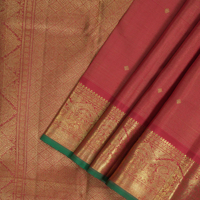 Hayagrivas Handloom Maroon Kanjivaram Silk Saree BF135-SBS  KBFL135E1-1 - Image 2