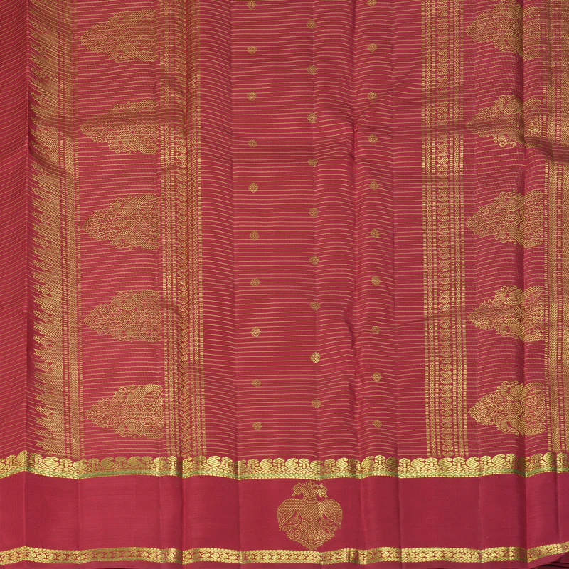 Hayagrivas Handloom Maroon Kanjivaram Silk Saree KBF463F4-1 - Image 5