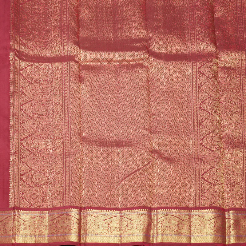 Hayagrivas Handloom Maroon Kanjivaram Silk Saree KBFL196F1-1 - Image 5