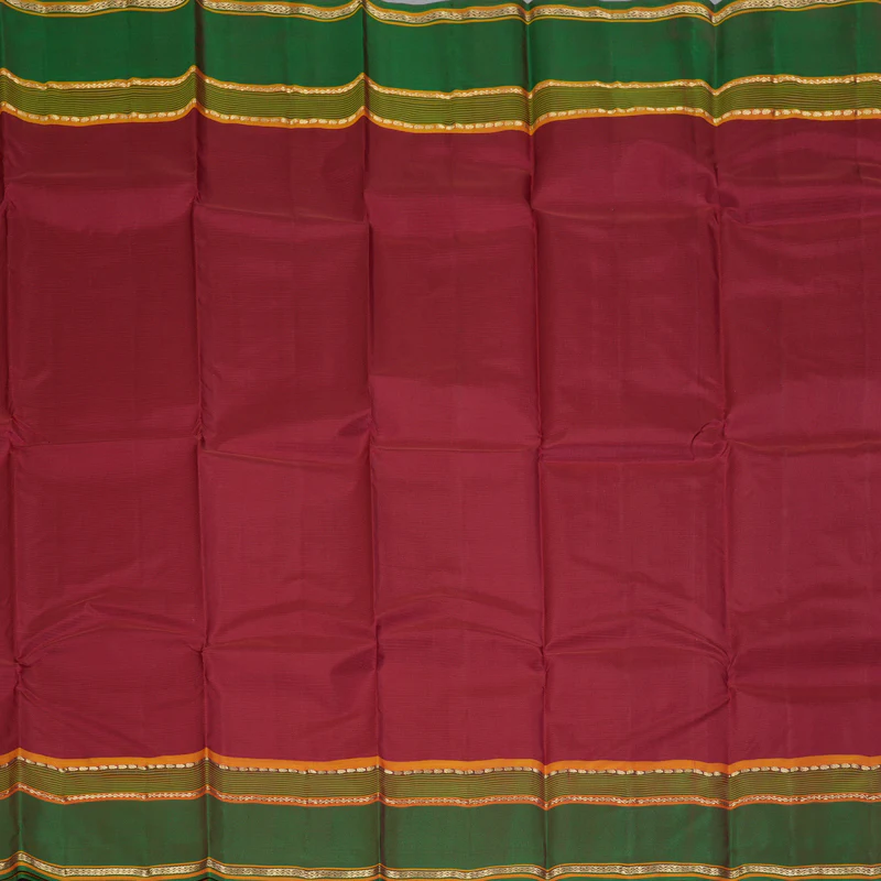 Hayagrivas Handloom Maroon Kanjivaram Silk Saree with Manthalir Border KBF423F1-3 - Image 3