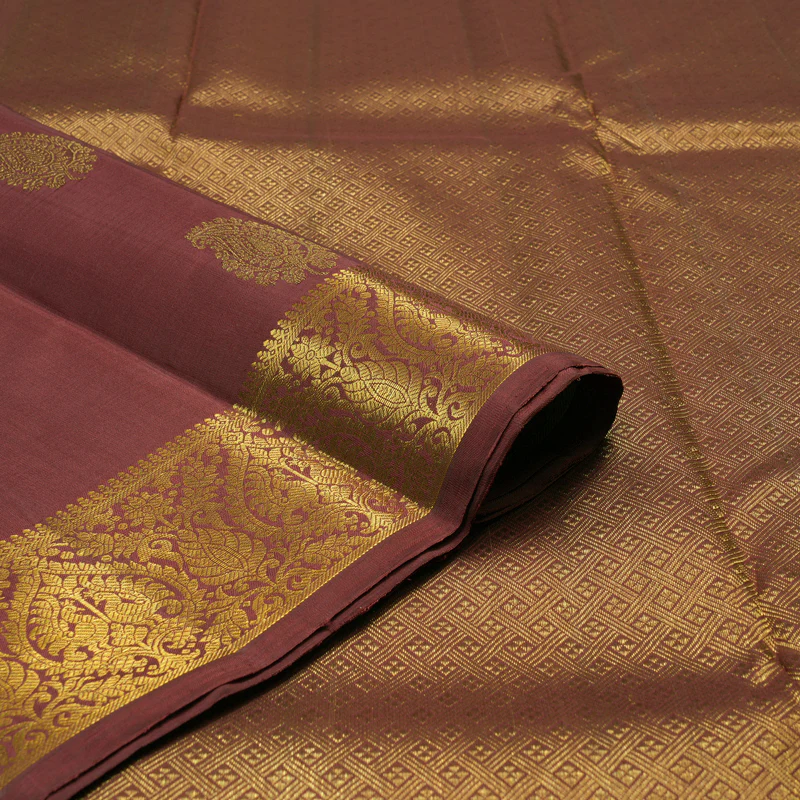 Hayagrivas Handloom Maroon Kanjivaram Silk Saree with Maroon Border KBE1770K6-1 - Image 3