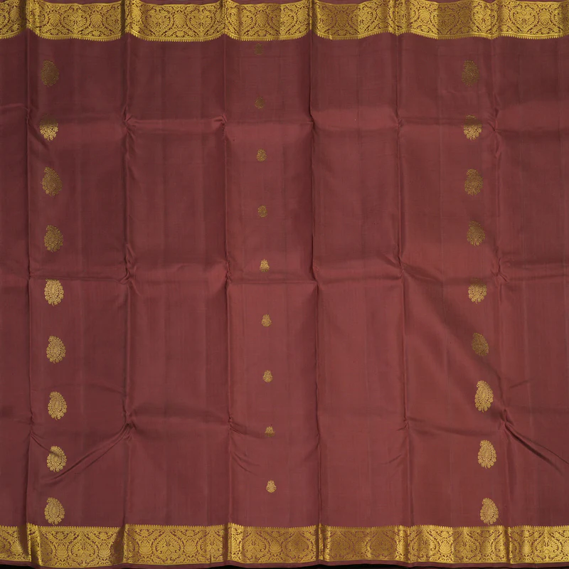 Hayagrivas Handloom Maroon Kanjivaram Silk Saree with Maroon Border KBE1770K6-1 - Image 4