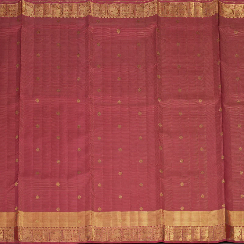 Hayagrivas Handloom Kanjivaram Vairaoosi Ten Yards Silk Saree in Maroon BE320-SBS KBEL320C1-1 - Image 3