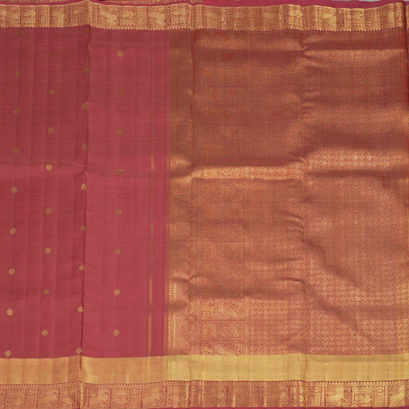 Hayagrivas Handloom Kanjivaram Vairaoosi Ten Yards Silk Saree in Maroon BE320-SBS KBEL320C1-1 - Image 4