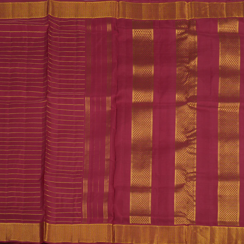 Hayagrivas Handloom Maroon Kanjivaram Ten yards Silk Saree KBE1071I7-1 - Image 4