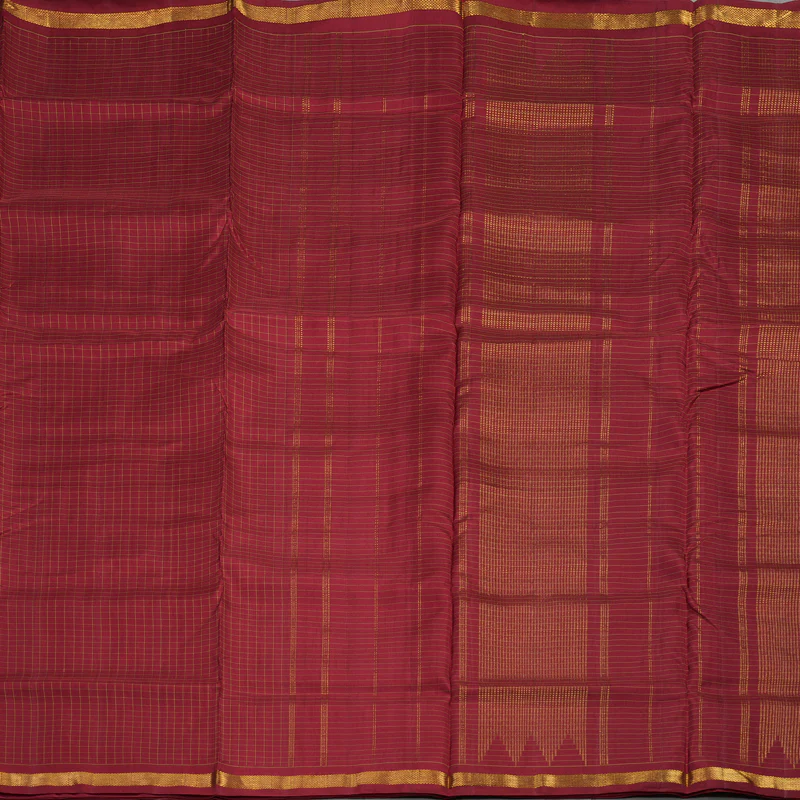 Hayagrivas Handloom Maroon Ten Yards Silk Madisar Saree HBD4158L2-1 - Image 4