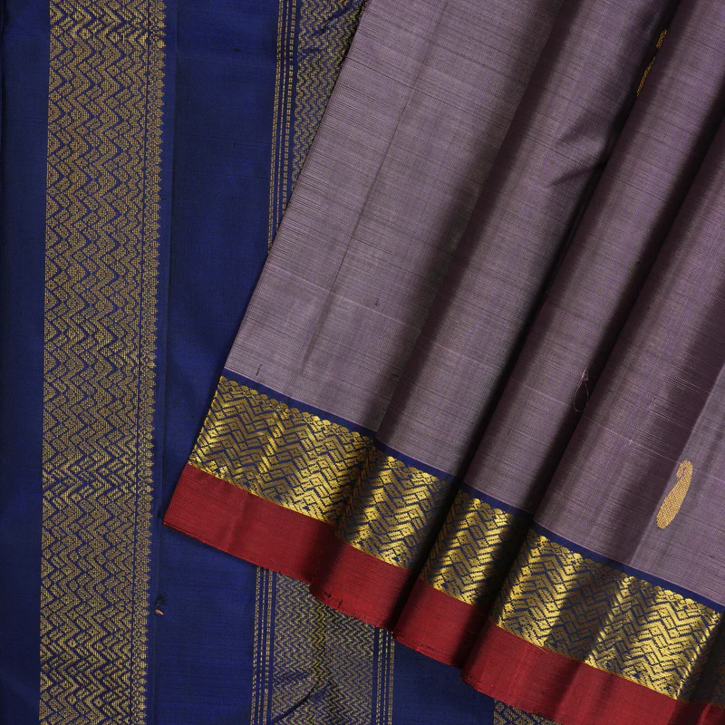 Hayagrivas Handloom Mauve Kanjivaram Silk Saree HBF98D1-20 - Image 2