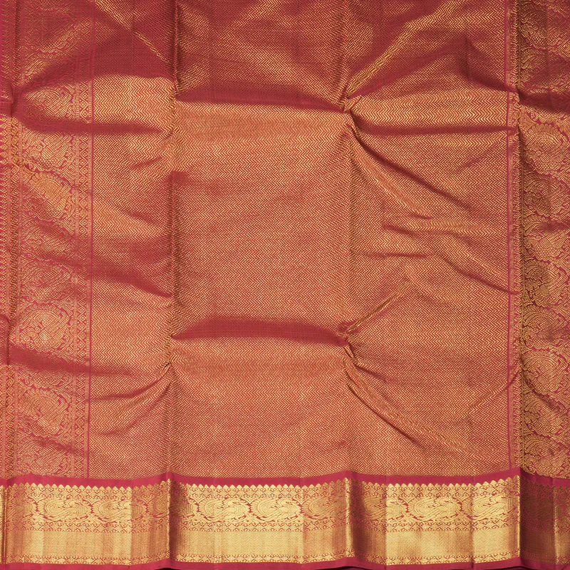 Hayagrivas Handloom Milk White Kanjivaram Silk Saree with Ganga Jamuna Border KBF208E5-1 - Image 5