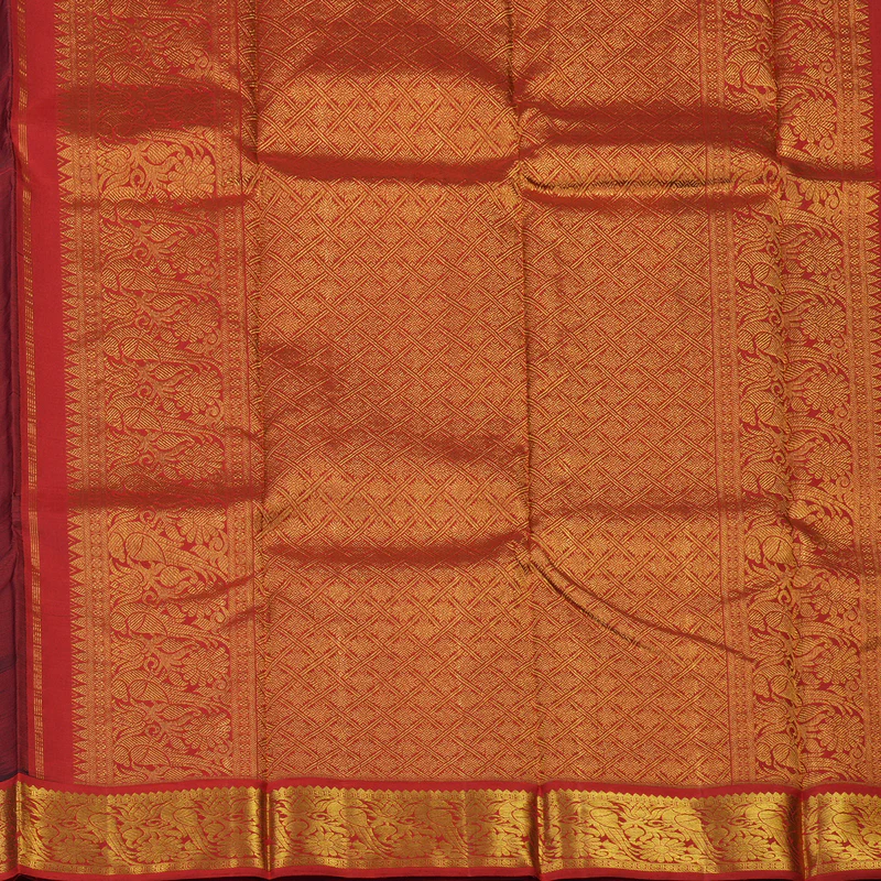 Hayagrivas Handloom MS Blue Kanjivaram Silk Saree with Red Border KSBE65L7-4 - Image 6