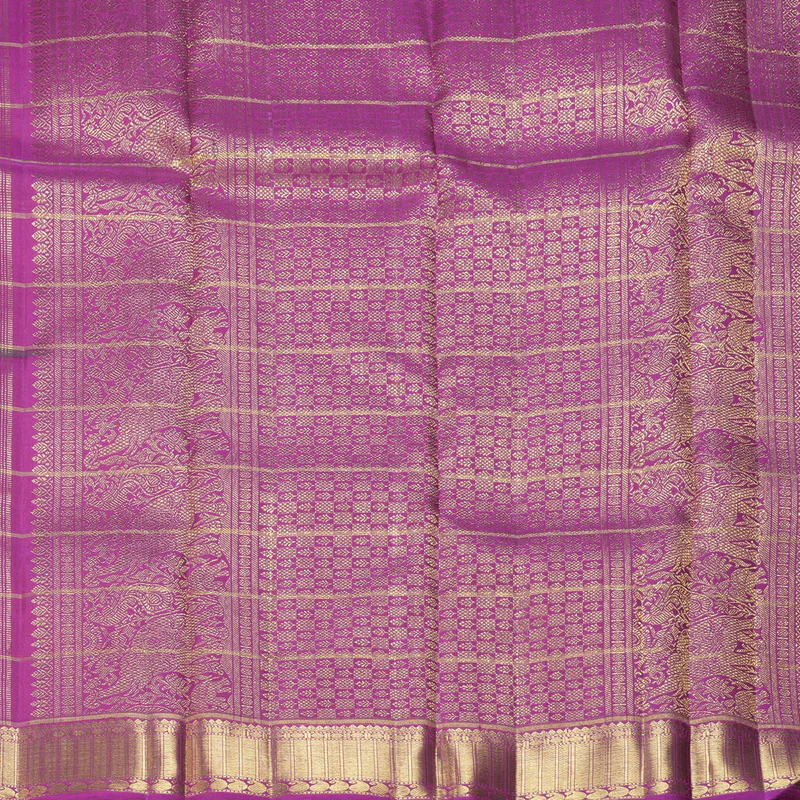 Hayagrivas Handloom Multicolour Checks Kanjivaram Silk Saree BF147-SBS  KBFL147E1-1 - Image 6