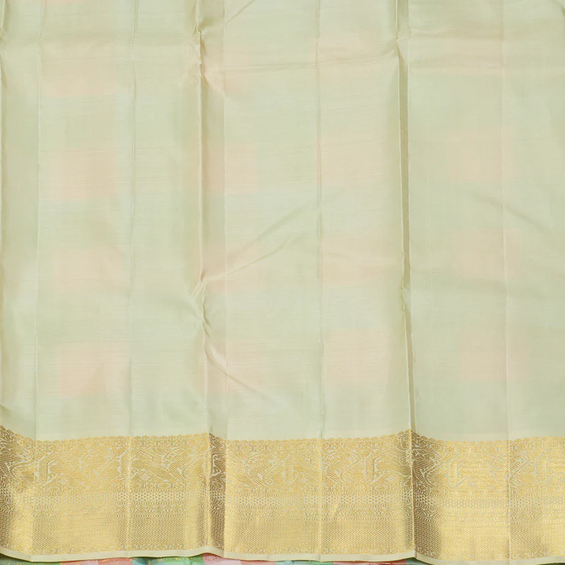 Hayagrivas Handloom Multicolour Checks Kanjivaram Silk Saree KBF211E17-1 - Image 6