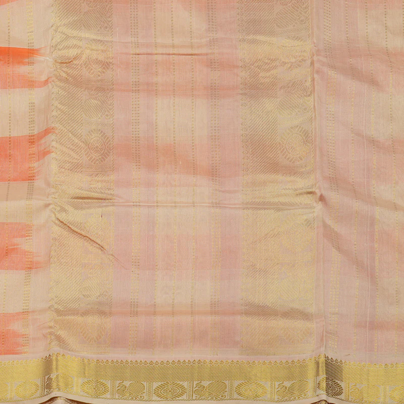 Hayagrivas Handloom Multicolour Ten Yards Kanjivaram Silk Cotton Saree with Beige Border KBE106D5-1 - Image 5