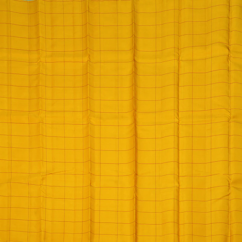 Hayagrivas Handloom Mustard Yellow Kanjivaram Silk Saree KBE2523C12-3 - Image 3