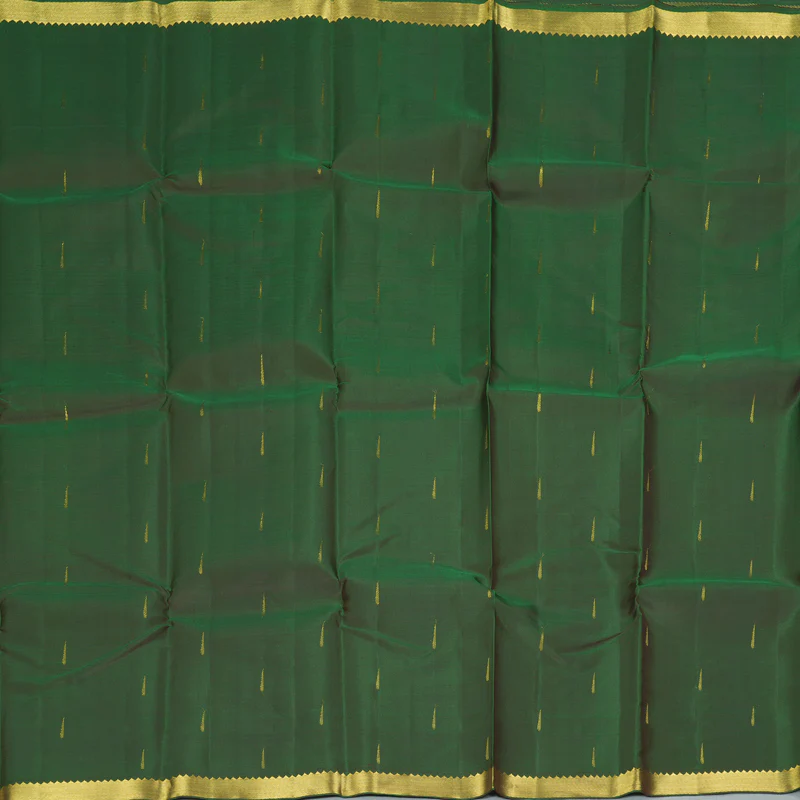 Hayagrivas Handloom Olive Green Kanjivaram Silk Saree KBE2086A17-1 - Image 3