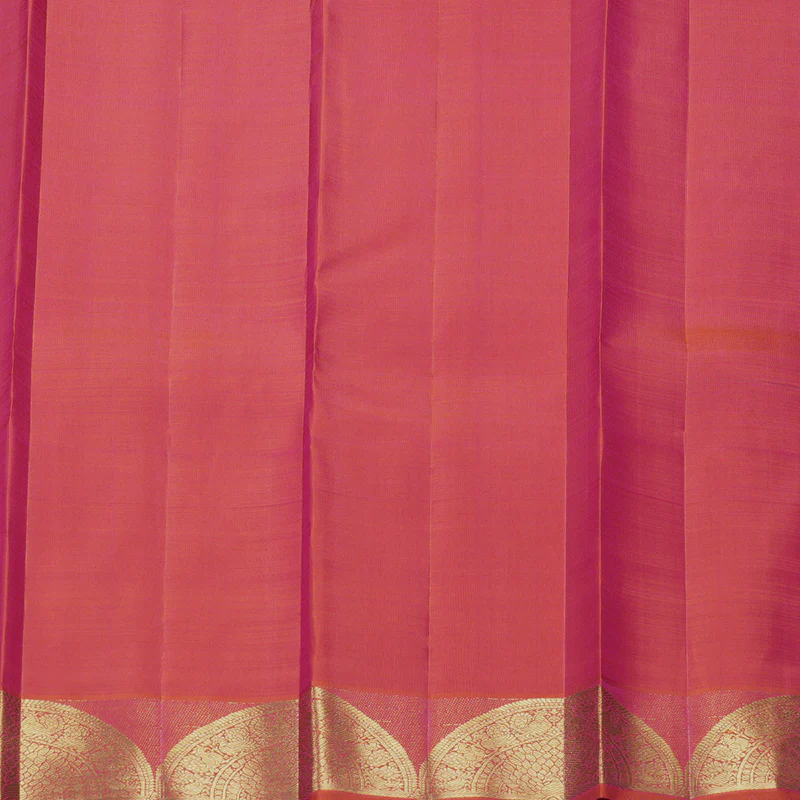 Hayagrivas Handloom Orangish-Pink Kanjivaram Silk Saree KBFL170F1-1 - Image 6