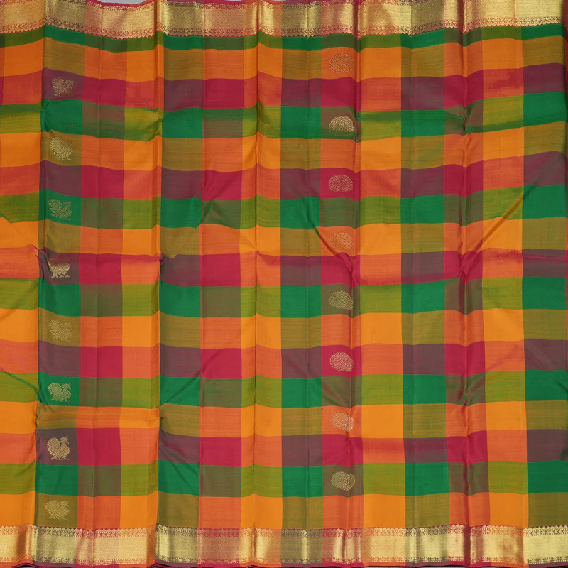 Hayagrivas Handloom Paalum Pazhamum Kanjivaram Silk Saree KSBE109C5-1 - Image 5