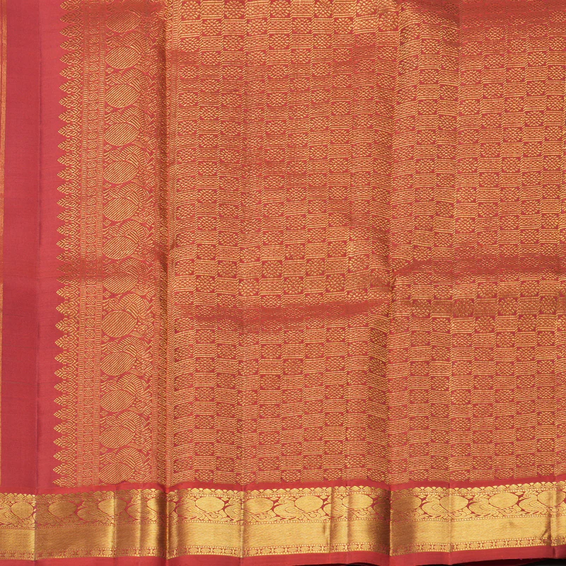 Hayagrivas Handloom Parrot Green Kanjivaram Silk Saree with Red Border KBF488F1-2 - Image 4