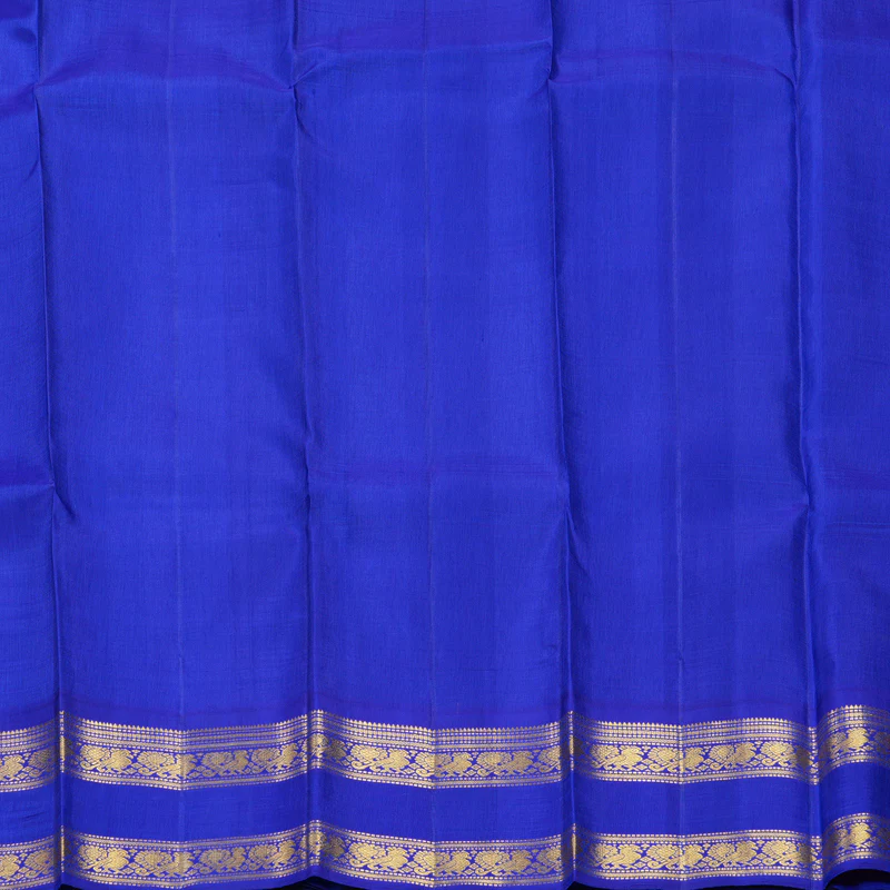 Hayagrivas Handloom Pastel Green Kanjivaram Silk Saree with MS Blue Border KBF250E9-1 - Image 6