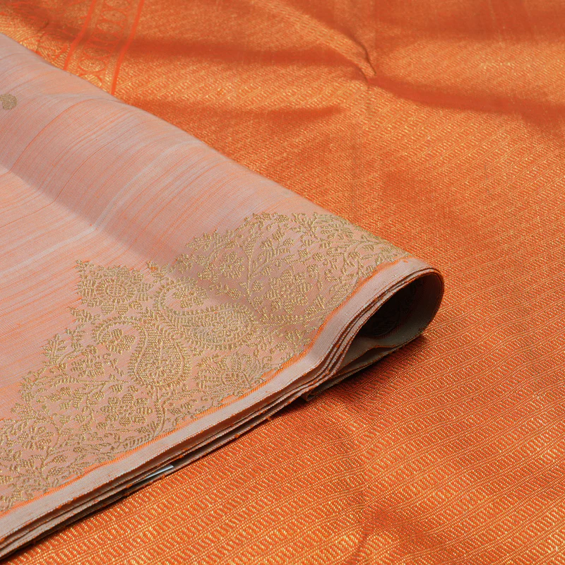 Hayagrivas Handloom Peach Orange Kanjivaram Silk Saree BF12-SBS KBFL12D1-1 - Image 3