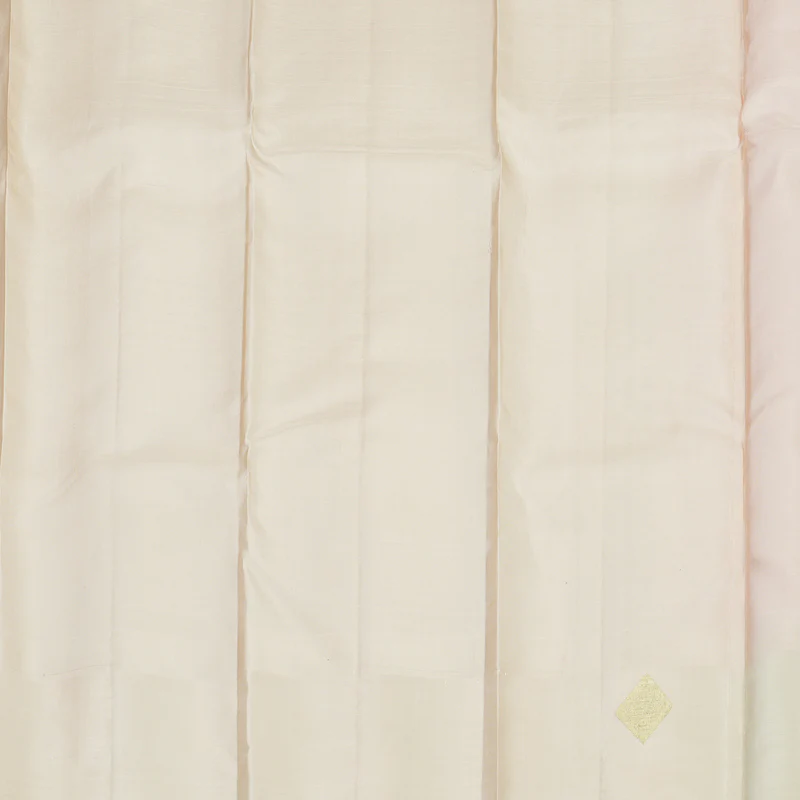 Hayagrivas Handloom Peach Pink Kanjivaram Silk Saree with Multicolour stripes Border KBE1879L2-3 - Image 7