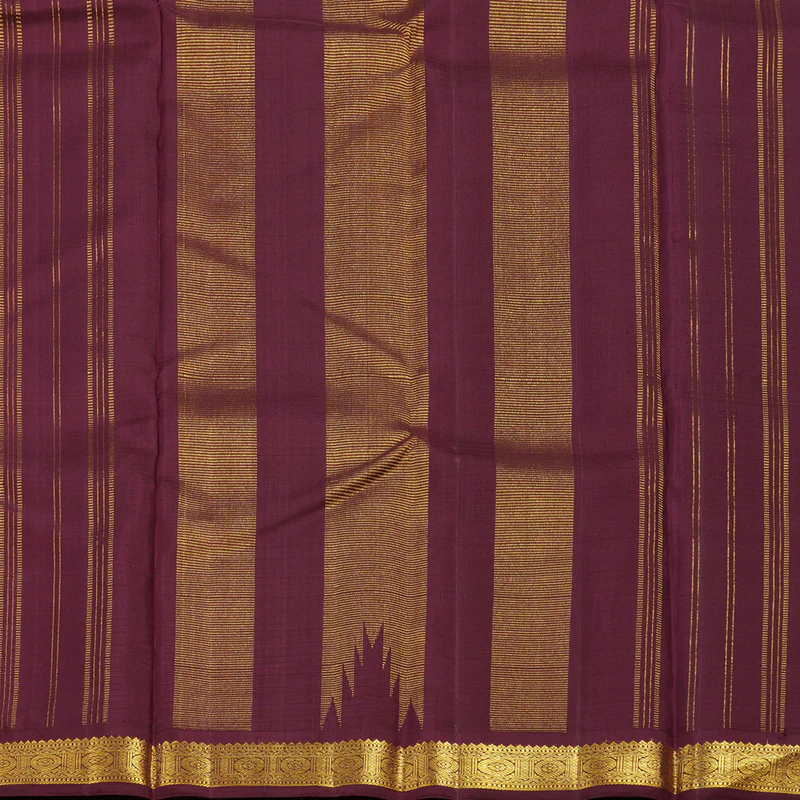 Hayagrivas Handloom Peach Pink Kanjivaram Silk Saree with Wine Maroon Border KBE1951L2-1 - Image 7
