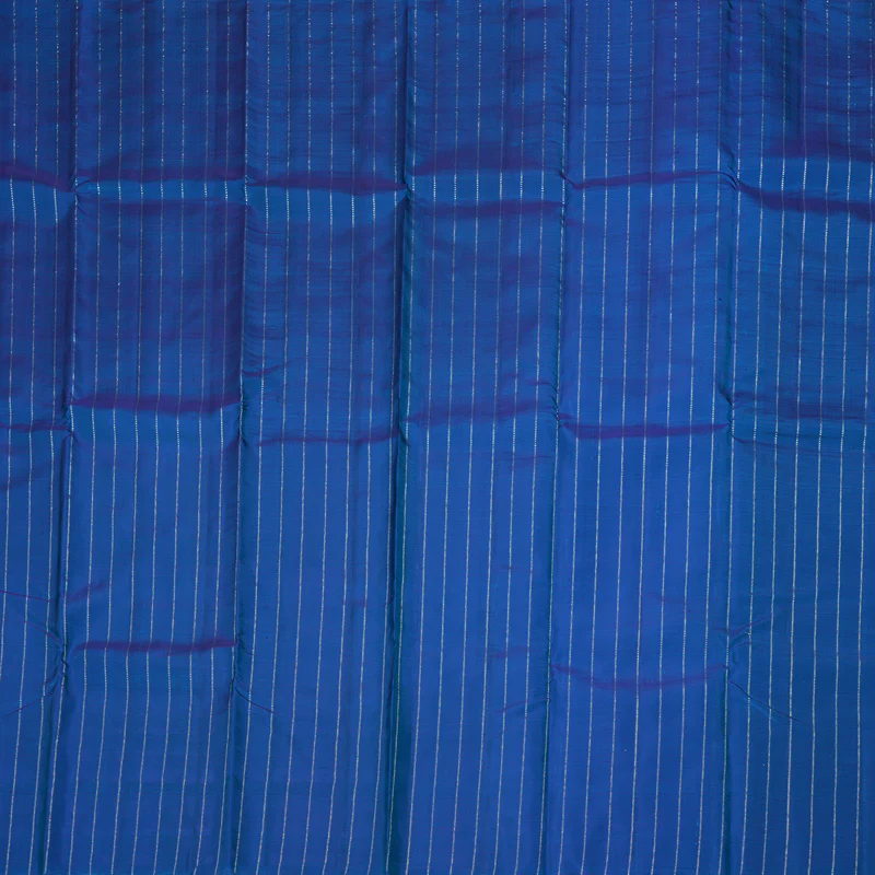 Hayagrivas Handloom Peacock Blue Kanjivaram Silk Saree KBF152D2-1 - Image 3
