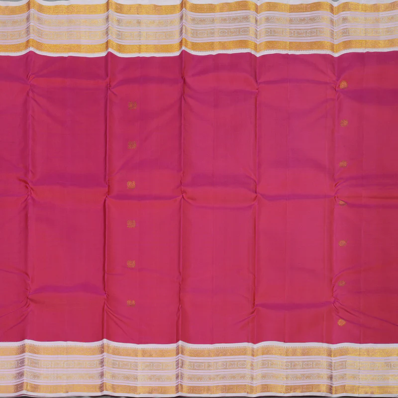 Hayagrivas Handloom Pink Kanjivaram Silk Saree with Baby Pink Border KBE1911L7-2 - Image 5