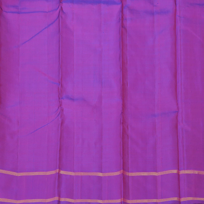 Hayagrivas Handloom Pink Kanjivaram Silk Saree with Purple Border KBF264E1-1 - Image 6