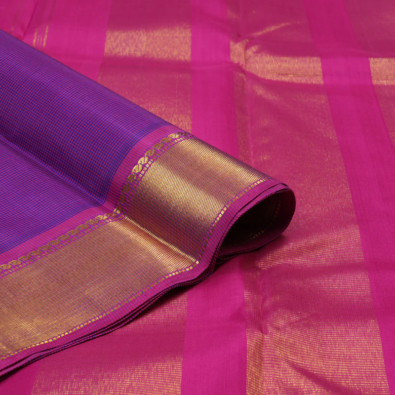Hayagrivas Handloom Pink & Purple (Zasa Zasa Kattam) Kanjivaram Silk Saree KBE2205A1-2 - Image 4