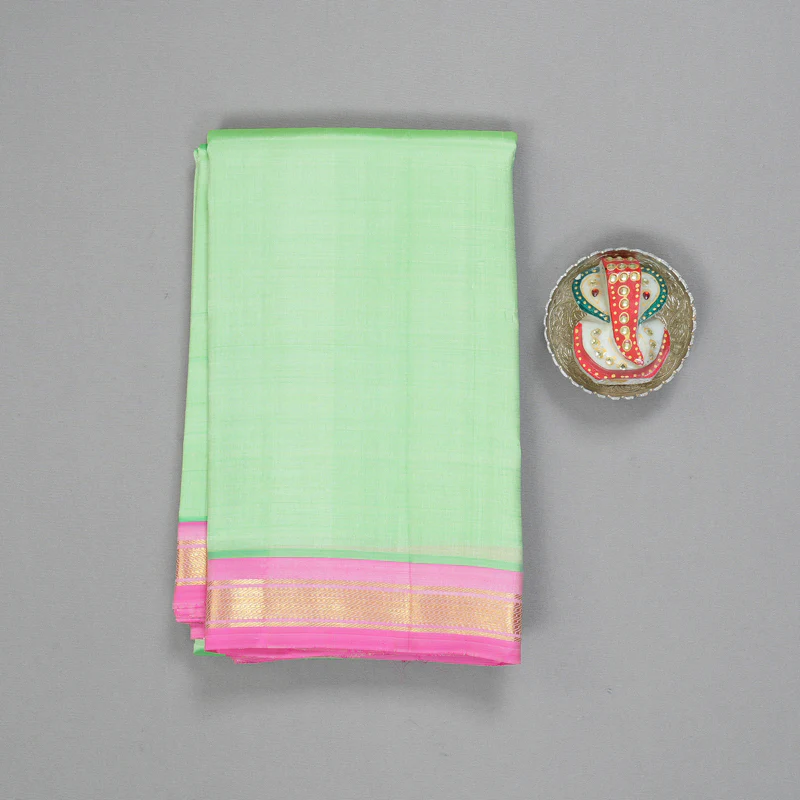 Hayagrivas Handloom Pista Green Kanjivaram Silk Saree KBE2393C3-7