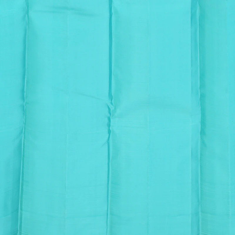 Hayagrivas Handloom Pista Green Kanjivaram Silk Saree with Sky Blue Border KBE2523C20-1 - Image 8