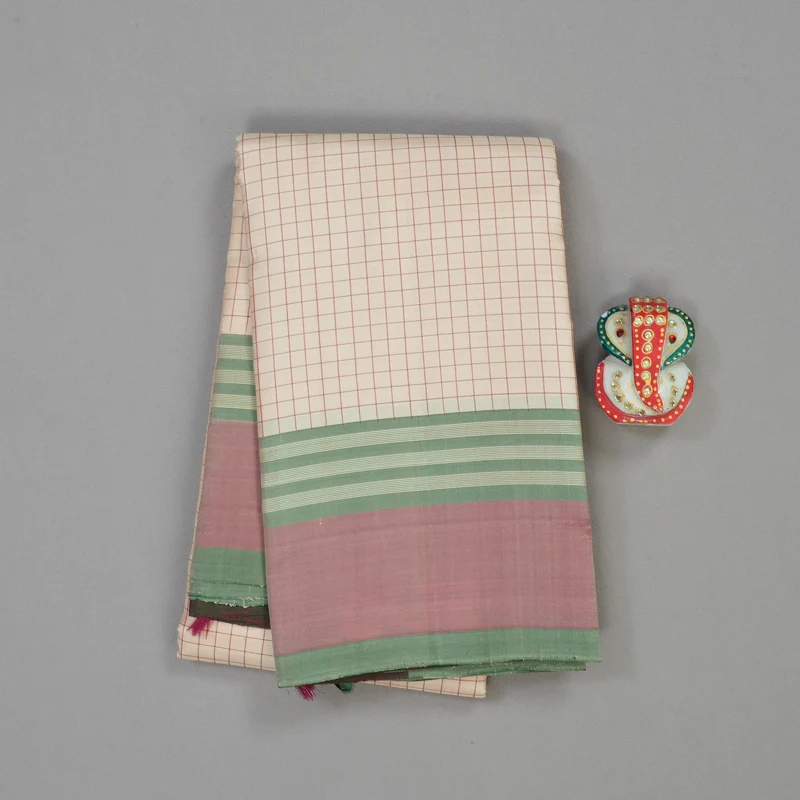 Hayagrivas Handloom Pure Kanjivaram Silk Saree in Delicate Sandal KBE450E32-2