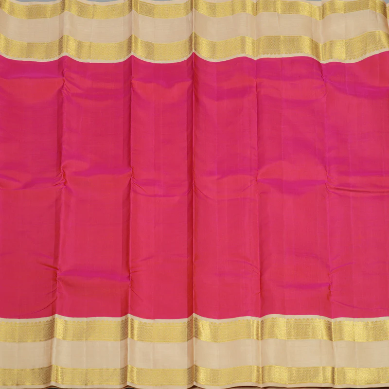 Hayagrivas Handloom Pure Kanjivaram Silk Saree in Enchanting Orangish Pink KBD2000D5-1 - Image 7