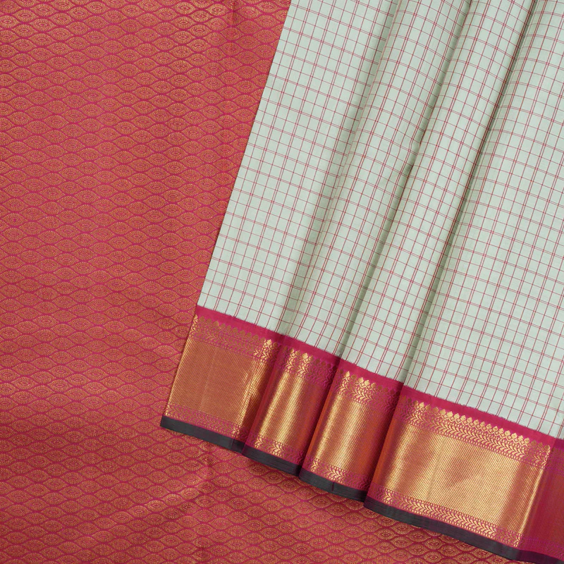 Hayagrivas Handloom Pure Kanjivaram Silk Saree in Gorgeous Light Pastel Green KBD1567A2-1 - Image 3