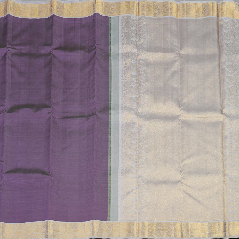 Hayagrivas Handloom Pure Kanjivaram Silk Saree in Lustrous Lavender KBE558F2-2 - Image 6