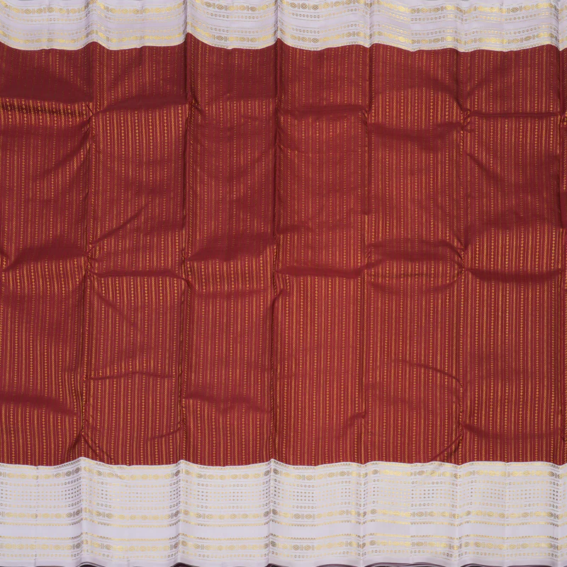 Hayagrivas Handloom Pure Kanjivaram Silk Saree in Majestic Maroon KBE407E1-1 - Image 4