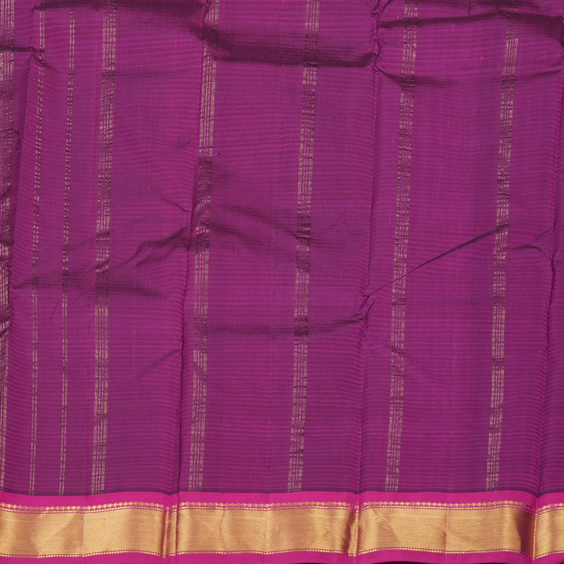 Hayagrivas Handloom Pure Kanjivaram Silk Saree in Refreshing Bottle Green KBE564F1-31 - Image 5