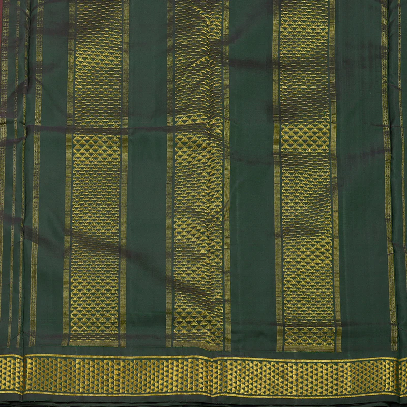Hayagrivas Handloom Pure Kanjivaram Ten Yard Silk Saree in Luxurious Red KBE309E4-1 - Image 5
