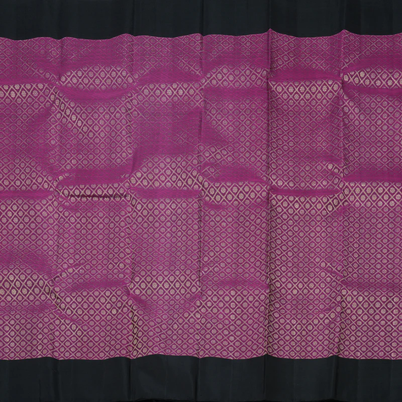 Hayagrivas Handloom Pure Plum Purple Kanjivaram Silk Saree with Black Border KBE736G13-1 - Image 4