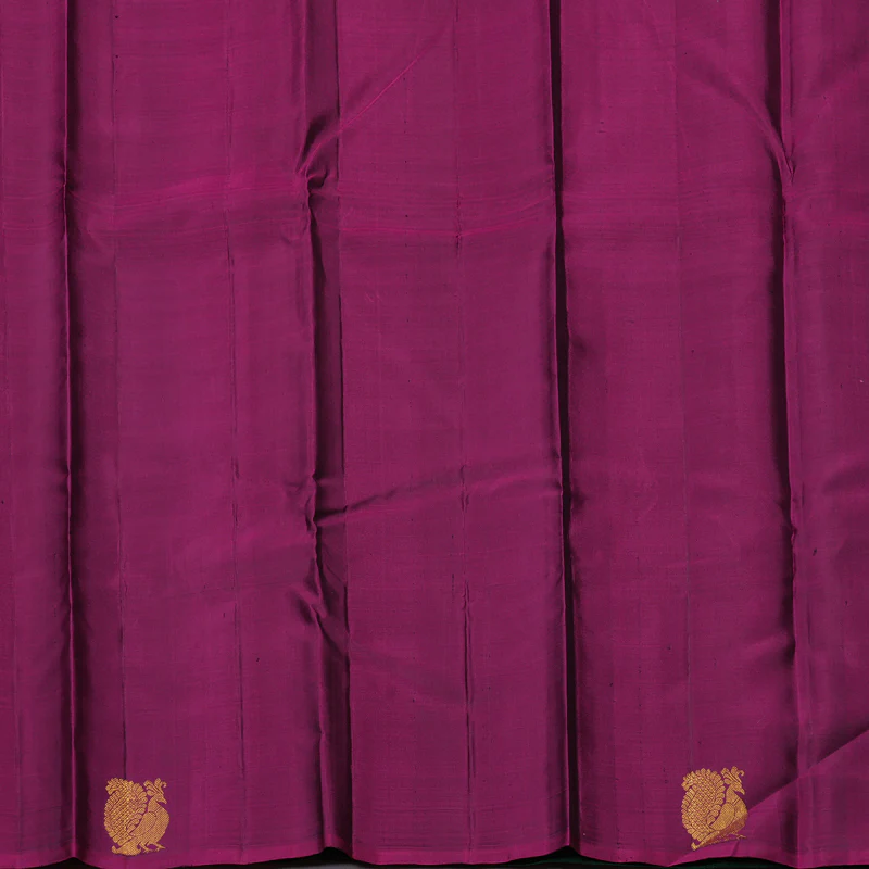 Hayagrivas Handloom Purple & Bottle Green Kanjivaram Silk Saree KBE2534C4-3 - Image 7