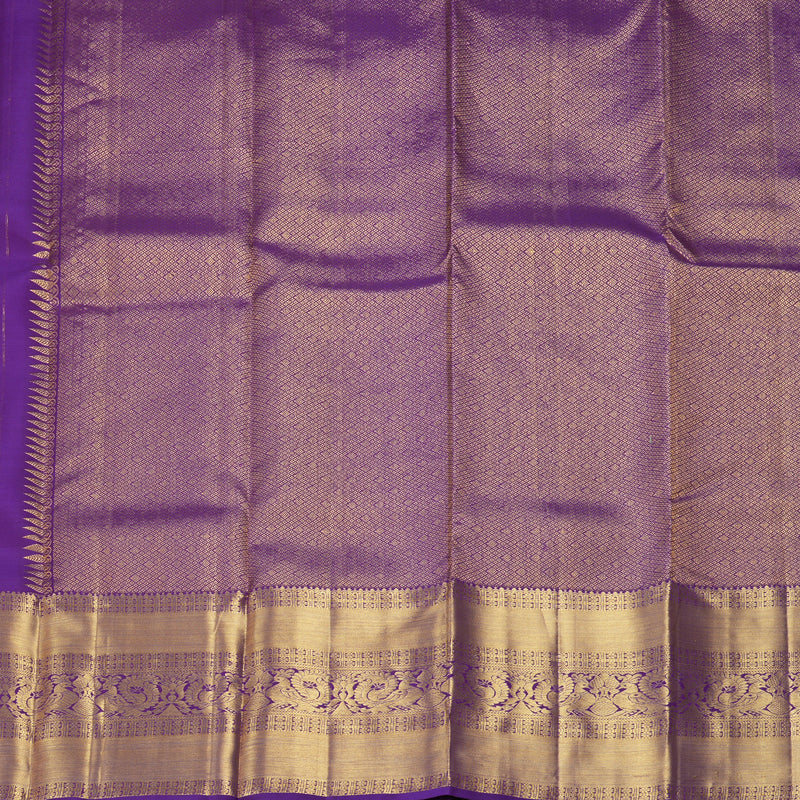 Hayagrivas Handloom Purple Kanjivaram Silk Saree KBF207E2-13 - Image 5