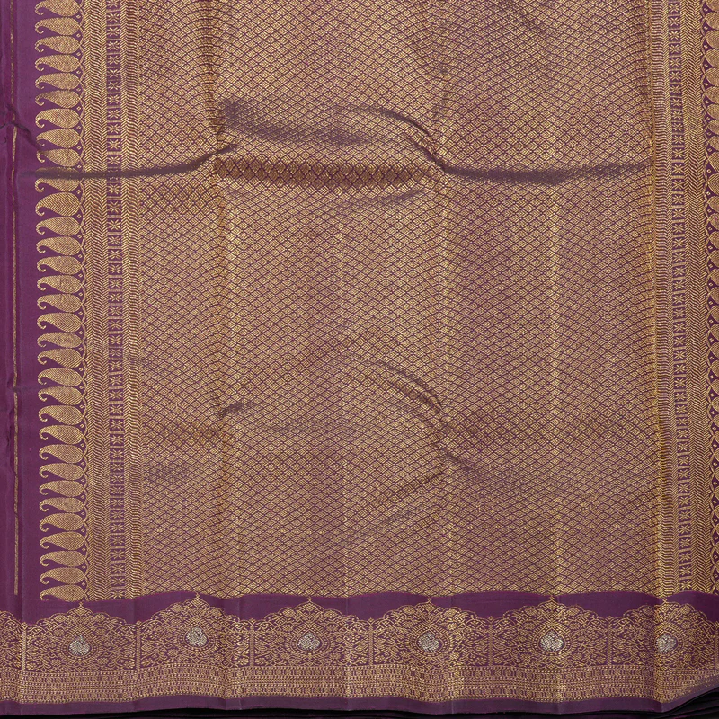 Hayagrivas Handloom Purple Kanjivaram Silk Saree KBF306E11-1 - Image 5