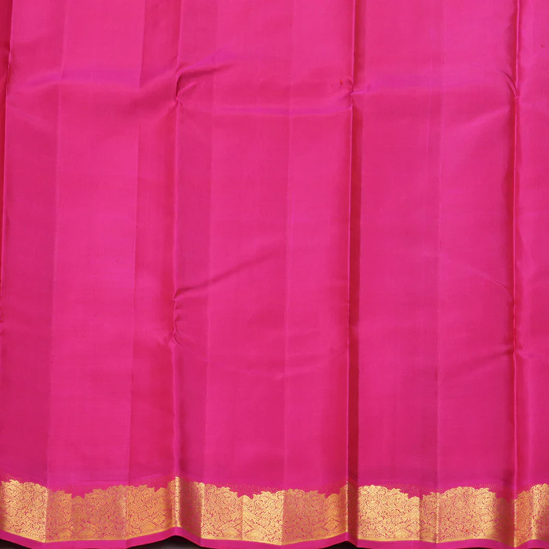 Hayagrivas Handloom Yellow Kanjivaram Silk Saree with Multicolour Border KBF251E7-1 - Image 6